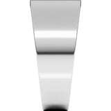 Sterling Silver 9 mm Lightweight Tapered Flat Band Size 11