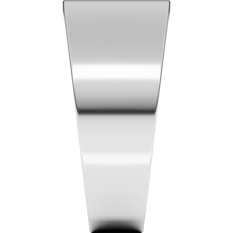 Sterling Silver 9 mm Lightweight Tapered Flat Band Size 11
