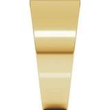 14K Yellow Gold 9 mm Lightweight Tapered Flat Band Size 8