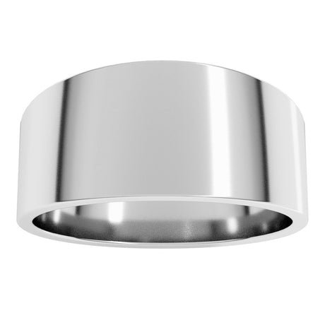 Sterling Silver 9 mm Lightweight Tapered Flat Band Size 11