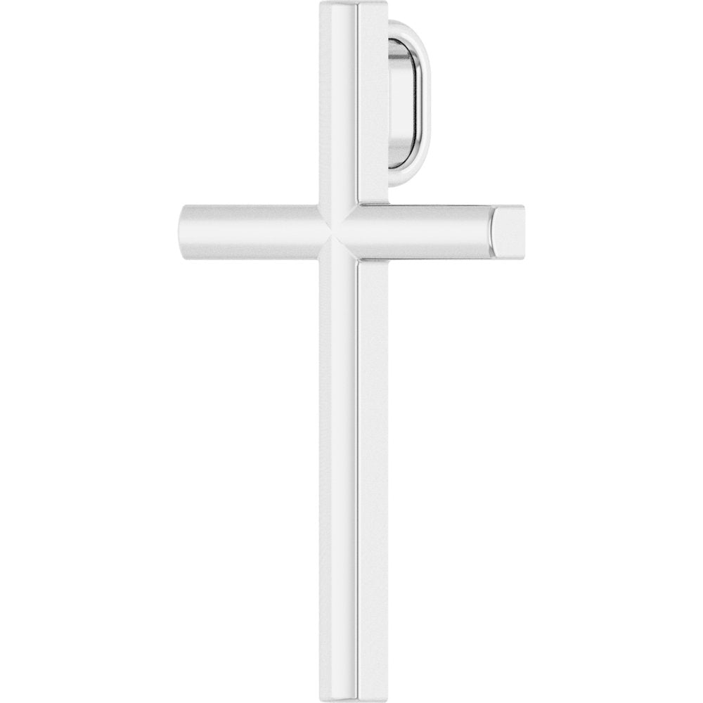 Sterling Silver 21.7x13.5 mm Cross Pendant