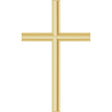 14K Yellow Gold 21.7x13.5 mm Cross Pendant