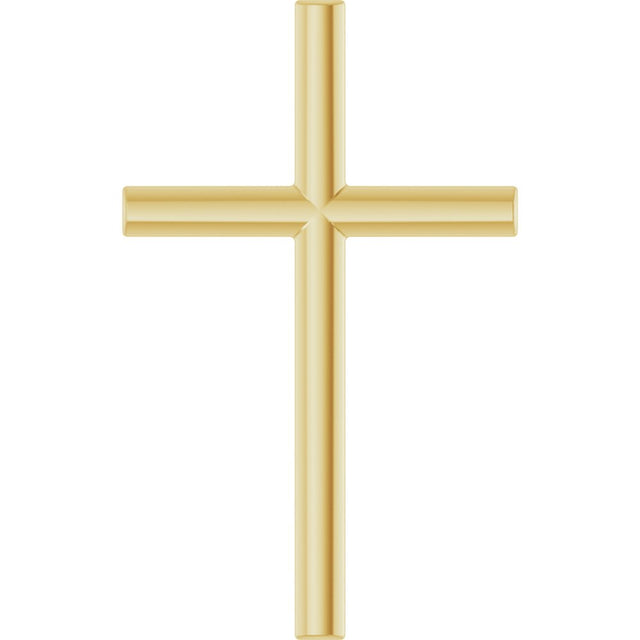14K Yellow Gold 21.7x13.5 mm Cross Pendant