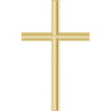 10K Yellow Gold 21.7x13.5 mm Cross Pendant