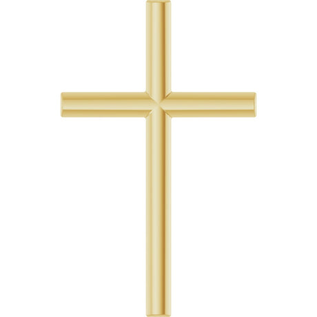 10K Yellow Gold 21.7x13.5 mm Cross Pendant