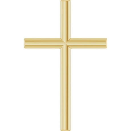 14K Yellow Gold 17.4x11.1 mm Cross Pendant