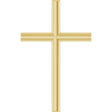 14K Yellow Gold 17.4x11.1 mm Cross Pendant