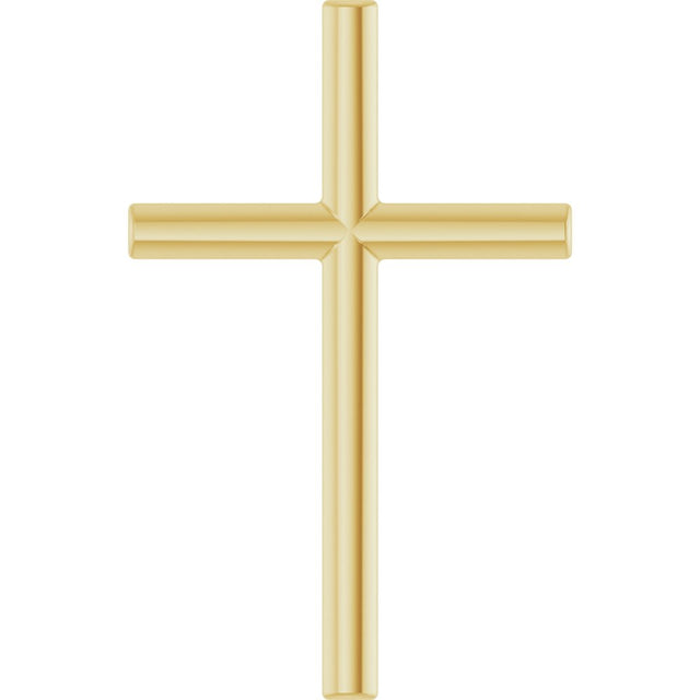 14K Yellow Gold 17.4x11.1 mm Cross Pendant