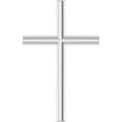 Sterling Silver 17.4x11.1 mm Cross Pendant