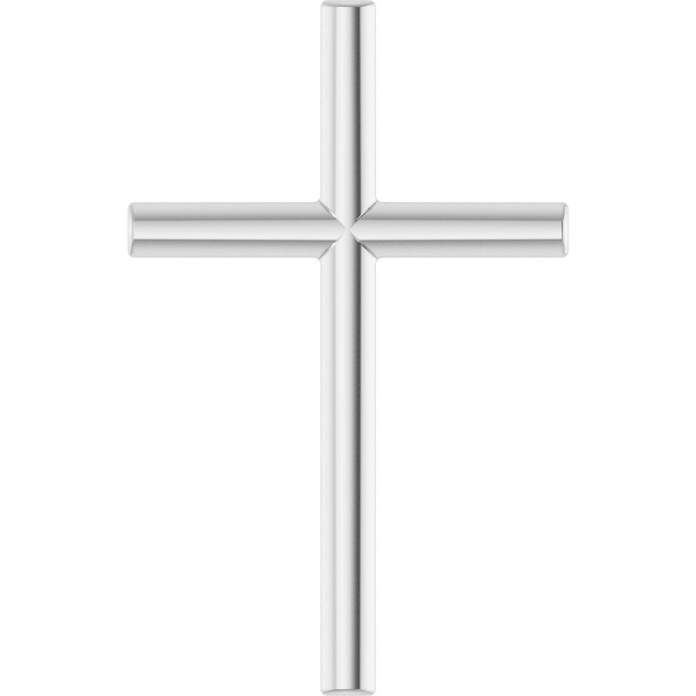 Sterling Silver 17.4x11.1 mm Cross Pendant