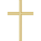 10K Yellow Gold 17.4x11.1 mm Cross Pendant