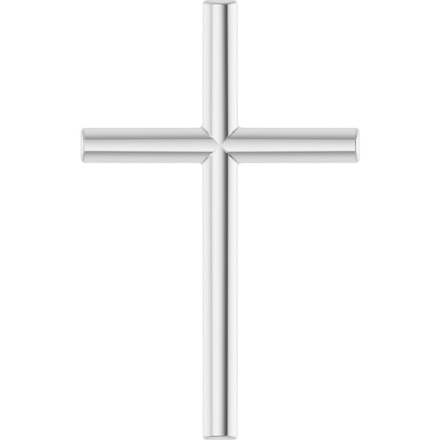 Sterling Silver 17.4x11.1 mm Cross Pendant