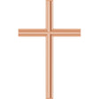 14K Rose Gold 17.4x11.1 mm Cross Pendant