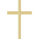 10K Yellow Gold 17.4x11.1 mm Cross Pendant