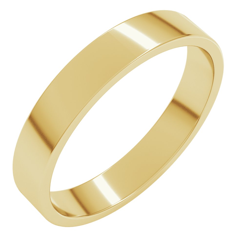 14K Yellow Gold 3.5 mm Lightweight Flat Band Size 4.5