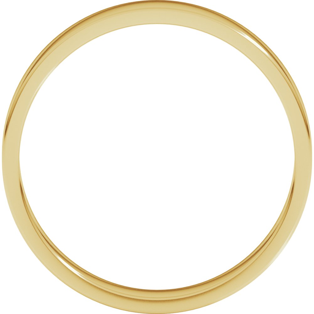 14K Yellow Gold 3.5 mm Lightweight Flat Band Size 6.5