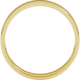 14K Yellow Gold 3.5 mm Lightweight Flat Band Size 6.5