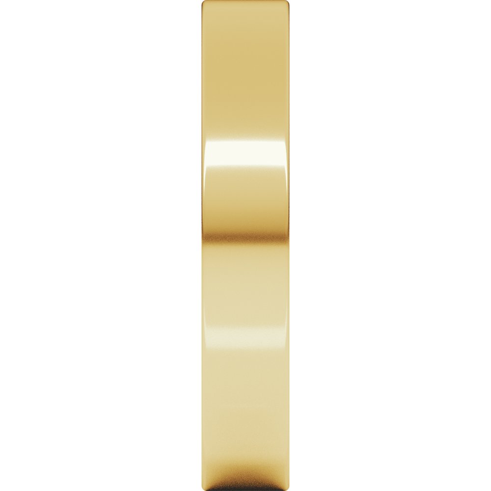 14K Yellow Gold 3.5 mm Lightweight Flat Band Size 4.5