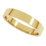 14K Yellow Gold 3.5 mm Lightweight Flat Band Size 6