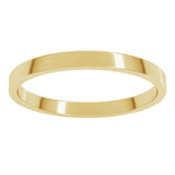 10K Yellow Gold 2 mm Lightweight Flat Band Size 4