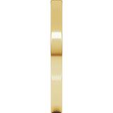 14K Yellow Gold 2 mm Lightweight Flat Band