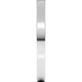 14K White Gold 2 mm Lightweight Flat Band Size 4.5