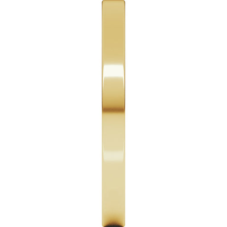 10K Yellow Gold 2 mm Lightweight Flat Band Size 4