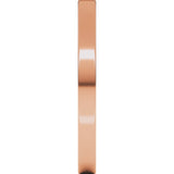 14K Rose Gold 2 mm Lightweight Flat Band Size 8