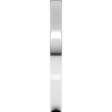 14K White Gold 2 mm Lightweight Flat Band Size 6