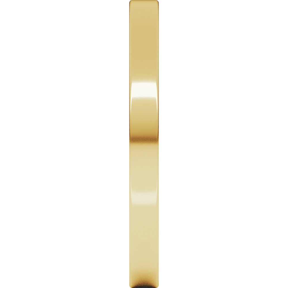 10K Yellow Gold 2 mm Lightweight Flat Band Size 4
