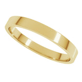 14K Yellow Gold 2.5 mm Lightweight Flat Band Size 6.5