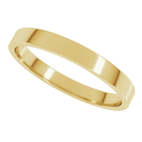 10K Yellow Gold 2.5 mm Lightweight Flat Band Size 5.5