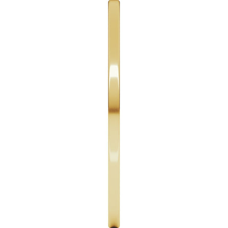 10K Yellow Gold 1 mm Lightweight Flat Band Size 12