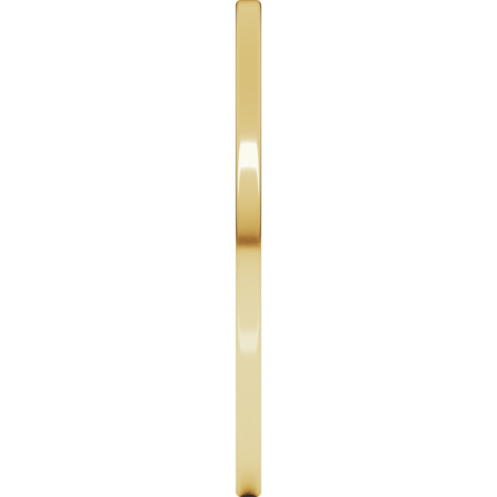 14K Yellow Gold 1 mm Lightweight Flat Band Size 6