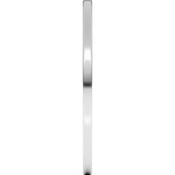 10K White Gold 1 mm Lightweight Flat Band Size 5.5
