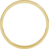 14K Yellow Gold 1.5 mm Lightweight Flat Band Size 9