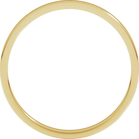 14K Yellow Gold 1.5 mm Lightweight Flat Band Size 6