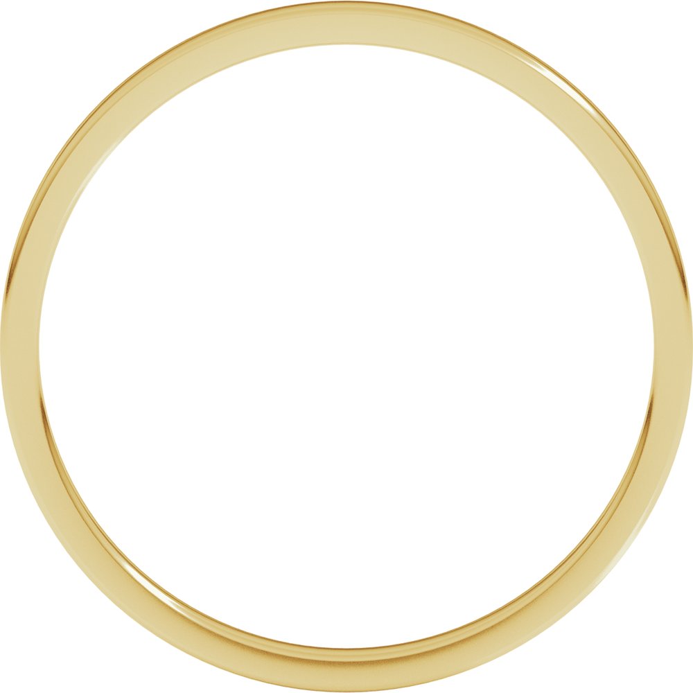 18K Yellow Gold 1.5 mm Lightweight Flat Band Size 6.5