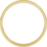 18K Yellow Gold 1.5 mm Lightweight Flat Band Size 6.5