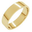 14K Yellow Gold 5 mm Lightweight Flat Band Size 4.5