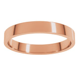 10K Rose Gold 3 mm Lightweight Flat Band Size 9