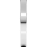 18K White Gold 2.5 mm Lightweight Flat Band Size 5.5