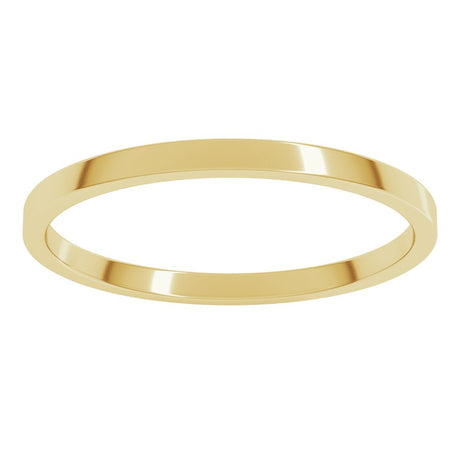 14K Yellow Gold 1.5 mm Lightweight Flat Band Size 9