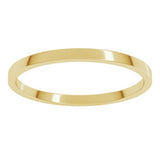 18K Yellow Gold 1.5 mm Lightweight Flat Band Size 6.5