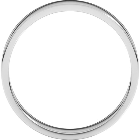 Sterling Silver 4 mm Lightweight Flat Band