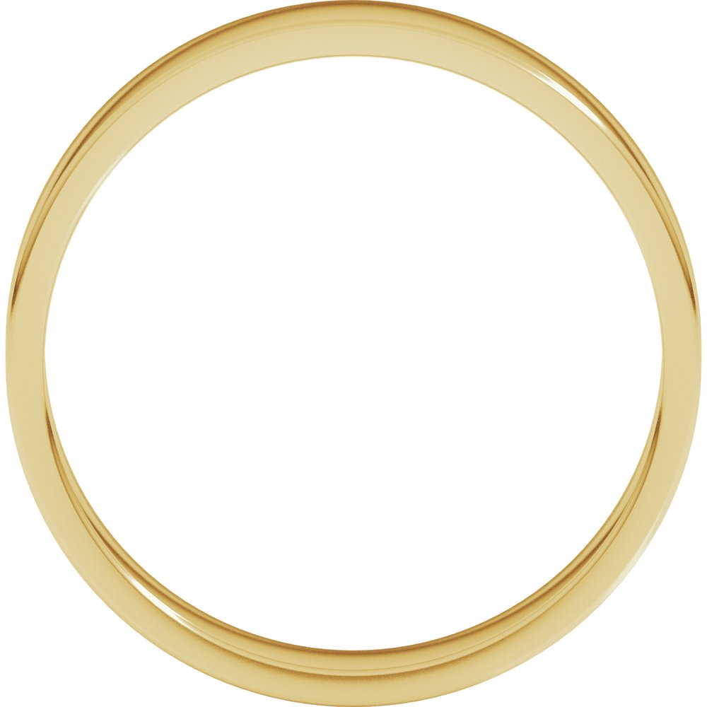 14K Yellow Gold 4 mm Lightweight Flat Band Size 5