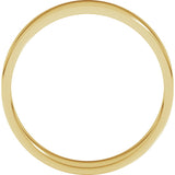 14K Yellow Gold 4 mm Lightweight Flat Band Size 5