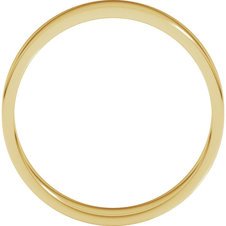 14K Yellow Gold 4 mm Lightweight Flat Band Size 5