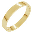 14K Yellow Gold 3 mm Lightweight Flat Band Size 5.5
