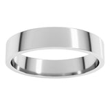 14K White Gold 4 mm Lightweight Flat Band Size 6.5